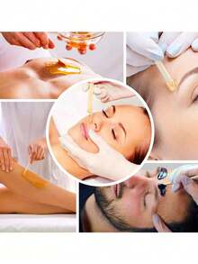 200/100pcs Wooden Wax Sticks For Hair Removal And Smooth Skin - Eyebrows, Lips, Nose - Spa And Home Use - Multicolor - View 4