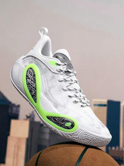 Giày bóng rổ nhẹ 2025 - Cổ thấp, đế cao su chống trượt, mặt trên bằng vải thoáng khí với sự kết hợp màu đỏ và đen - Thích hợp cho luyện tập, chạy bộ, tập thể dục và mặc thường ngày, giày thể thao Unisex có dây buộc để sử dụng ngoài trời