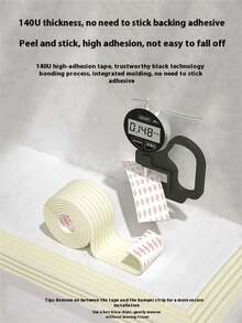 1pc , Collision Protection Corner Guard Edge Bumper Soft Cushion Self-Adhesive Anti-Collision Table Corner, Stair, Wall (2m/Roll) - Multicolor - View 4