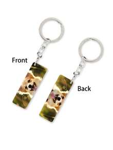 1pc Customized Metal Keychain, Heat Transfer Printed Photo & Text Double-Sided Round Metal Keychain, Graduation/Anniversary Gift Suitable For Mom, Dad, Family, Friends, Classmates, Roommates, Best For Holidays,Trinkets - Multicolor - View 15
