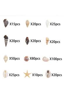 405-430 Peças Conchas Naturais Feitas à Mão Acessórios de Artesanato e Joalheria DIY