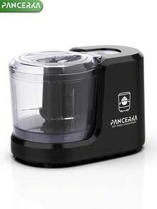 Picadora de verduras eléctrica PANCERKA, procesador de alimentos, picadora de alimentos eléctrica, licuadoras para la cocina y procesador de alimentos para bebés, 1,5 taza de batidora, para cortar en dados, picar y hacer puré, negro (enchufe UE) - Enchufe EU Tipo C(220-240V) - Ver 13