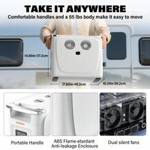 Hepway Portable Power Station, 2048Wh LiFePO4 Battery, 4 Up To 3600W X-Boost Regulated AC Outlet, <10 MS UPS, Expandable To 32kWh, <30 DB Quiet, 1.5Hr Fast Charging Solar Generator For Camping,Emergency, RV, Off-Grid Living - US B Type Plug(110-127V) - View 10