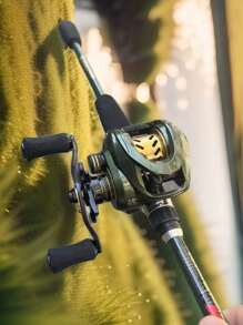 1 件重型诱饵式渔线轮 - 最大阻力 20 磅，齿轮比 7.2:1，耐用铝和不锈钢结构，适用于咸水和淡水钓鱼，绿色，是大鱼和经验丰富的垂钓者的理想选择 - 彩色 - 查看 4