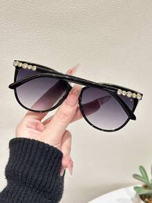 1 件猫眼塑料全框优雅百搭辣妹风格完美精致时尚眼镜，适合女性 - 音乐节、街拍、海滩派对、约会服装、单身派对时尚配饰猫眼形墨镜 - 彩色 - 查看 5