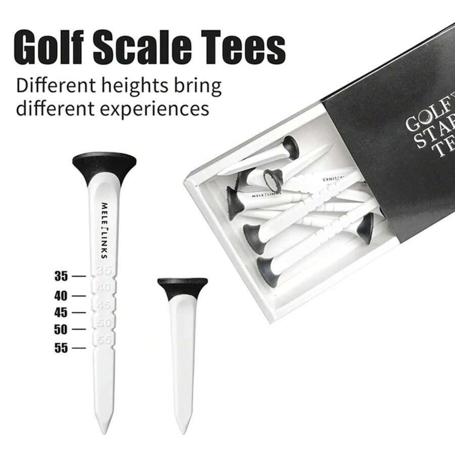 12pcs/Box Golf Scale Tees Durable Plastic Golf Tees Designed To Enhance Golf Shot Distance And Tested To Reduce Ball Spin - 12pcs In 1 Boxes - View 1