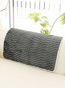 1pc Thick Plush Solid Color Sofa Cushion Cover, Non-Slip Washable, Modern Minimalist Home Decor Pet-Friendly, Soft & Comfortable Furniture Protector Pad For Bedroom, Office, Living Room (Excluding Backrest, Armrest, Pillow Cover)