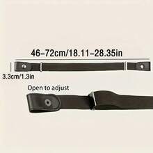 1/2/3/4pcs Simple Canvas Elastic Waist Belt, Fashion Casual Invisible Belt Accessory For Dress & Jacket