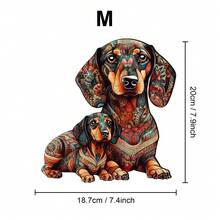 Dachshund/Corgi/Bulldog - Wooden Jigsaw Puzzle, Asymmetrical Animal Shaped Wooden Puzzle Toy, Party Game Gift, Decorative Art, Tabletop Magic Puzzle, Unique Children's Educational Puzzle, Birthday Gift, Wooden Puzzle For Kids, Back To School Gift, Christmas Gift - Multicolor - View 21