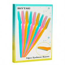 Eyebrow Razor Eyew Razor 54 Pcs Eyew Razors Wit Safety Cover Face Razor  Women And Man Smoots Away Peac Fuzz Ea To Use Eyew Knife  Trimming And Saping Eyews 3 Colors - như hình ảnh - Xem 7