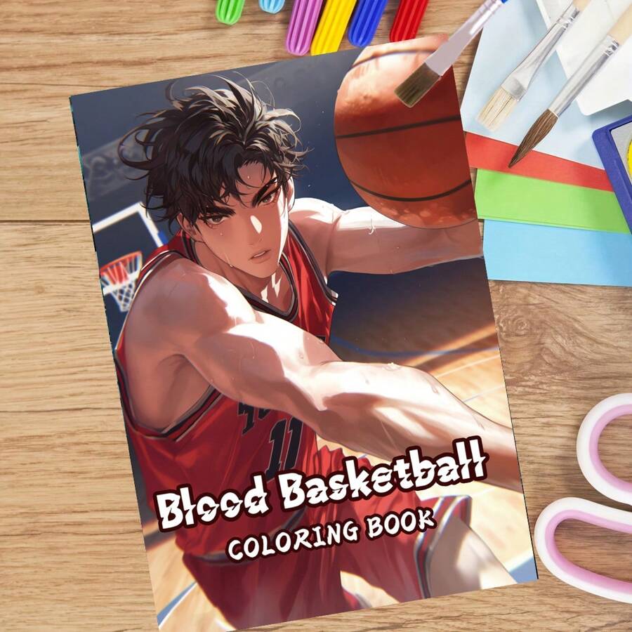 1 Stück Basketball Szene, Coco Malbuch für Erwachsene und Jugendliche, Malbücher mit super süßen Designs gemütlicher Räume, Malbücher mit Hygge Räumen zur Entspannung, Schulanfang, Schulmaterial