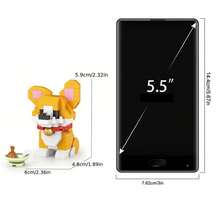 小颗粒积木 可爱卡通动物宠物模型拼装玩具 创意礼物 书桌摆件 房间装饰 冬季礼物 - 彩色 - 查看 3