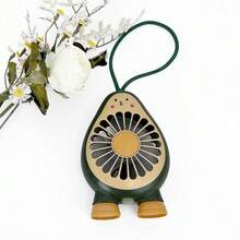 1 pieza Ventilador mini portátil de mano con ajuste de 2 velocidades, con diseño de aguacate, recargable por USB, ideal para exteriores, hogar, oficina y dormitorio, color verde - Verde oscuro - Ver 7