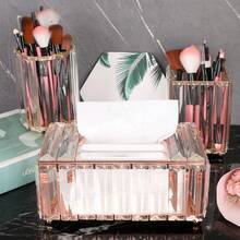 Elegante cubierta de caja de pañuelos de cristal dorado: rectangular, de acero inoxidable pulido, adecuada para tocador, baño, dormitorio, oficina en casa o decoración de bar, Halloween, decoración navideña