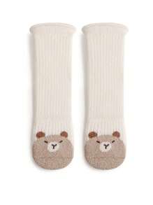 1 Pair Cartoon Pattern Cute Baby Long Socks, Thick Warm Soft Breathable For 0-5 Years Old, Autumn/Winter