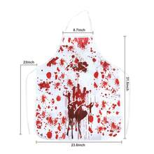1 件万圣节血腥围裙屠夫服装道具带恐怖手印适合成人男女角色扮演派对烹饪