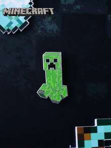 Microsoft Minecraft 我的世界苦力怕金属胸针珐琅徽章 1个 我的世界周边个性化创意徽章 时尚趣味收藏品 时尚别针饰品 可爱配饰别针 可用于外套、包包、布艺铅笔盒、连衣裙等 实用生日礼物 官方授权 - 綠色 - 查看 8