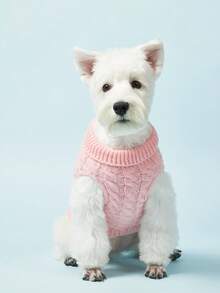 PETSIN 小狗毛衣适合小型中型犬猫衣服冬季保暖宠物高领吉娃娃背心柔软约克夏外套泰迪夹克 - 彩色 - 查看 5