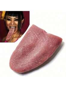 1pc/3pcs Silicone Fake Tongue Prank Prop - Perfect For Halloween And Party Pranks, Battery-Free, Christmas Gift