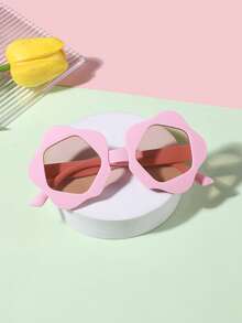 1 Peça Óculos de Sol Acrílicos Boêmios Fofos com Armação Floral para Meninos e Meninas de 9-14 Anos, Moda Eyewear para Piquenique e Passeios de Verão