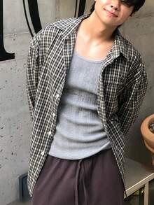 Casual Plaid Long Sleeve Shirt For Men, Versatile & Loose Fit, Suitable For Multiple Occasions Like Streetwear, Vacation, Daily Wear, Holidays, All Seasons, Fall