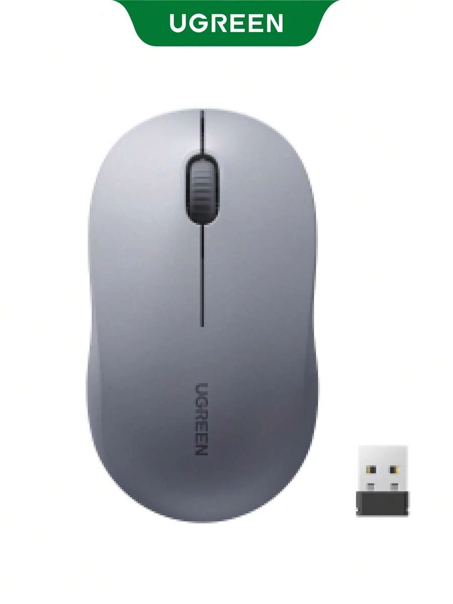 UGREEN 2.4G & Bluetooth Dual Mode Wireless Mouse 4000DPI 4-Level Adjustable 3 Silent Buttons Receiver With Laser Engraving Ergonomic Design No Battery Included - Multicolor - View 1
