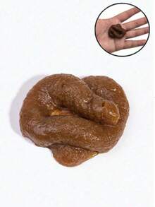 1pc Creative Gag Toy Realistic Poop Squeeze Toy, Soft Silicone Anti-Stress Squishy Prank Party Novelty Funny Poop Gift Toy - Multicolor - View 8