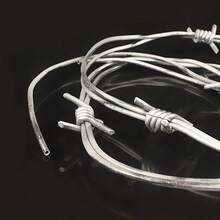 1 件仿铁丝花环 - 万圣节派对装饰道具，假铁丝网花环，营造怪诞氛围 - 銀色 - 查看 2