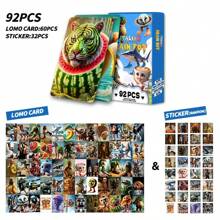 92 件意大利 Brainrot Animals‌ TungTungTung Sahur、Tung Tung Sahur 卡、Tralalero Tralala、Lirili Larlla、Bombardiro Ctocodilo、Boneca Ambalam、Brr Brr Patapim，适用于派对游戏、卡片收藏、派对礼物、主题派对游戏、生日礼物