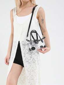 Nuevo bolso de mano de mujer de material de PVC tipo gelatina, bolso tipo dumpling de gelatina, bolso de moda tipo tote, con correa de hombro ajustable y transparente, adecuado para salidas diarias, reuniones con amigos, sesiones de fotos, gran recomendación de regalo