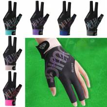 1 Pc Billiards Glove Left Hand Three Finger Snooker Billiard Glove Non Slip Stickers Elastic Billiard Training Gloves Accessories - Multicolor - View 3