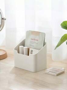 1pc Multi-Function Remote Control Storage Box, Desktop Office Supplies, Cosmetics, Charging Cable Organizer Container, Bedroom/Living Room Desk Storage, Essential Desk Organizer, Suitable For Halloween Gift - Multicolor - View 2