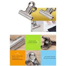 QY Large Metal Hinge Clips 16Pack 2 Inch Chip Clips For Food Bags Silver Binder Paper Clip Clamp For Pictures Photos Home Kitchen Office School Supplies 51mm  5837 - Silver - View 5