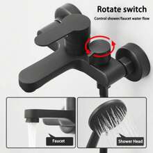 1 Set Stainless Steel Bathroom Shower Faucet, Toilet Bathtub Mixer Valve, Hidden Wall-Mounted 3-Way Faucet. Zinc Alloy 3-Valve Bathtub Shower Mixer Faucet, High Pressure Water Control, No Electricity Required, Easy Installation