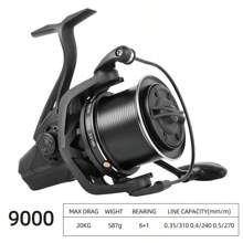 1pc Drag 20KG Big Spinning Fishing Reel 8000-14000 Series Aluminum Alloy Spool Fishing Reel 4.8:1 Baitcasting Reels Reel Fishing - Multicolor - View 15