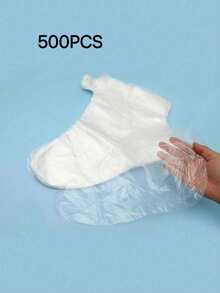 100个一次性足膜套，塑料足膜套，适用于足部修复，足部保湿袜SPA足部护理，试鞋用透明足膜袜，舒适闭合。 - 彩色 - 查看 16