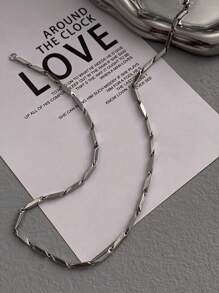 1pc Mobius Loop Necklace, Unique Design, Fashionable & Versatile Accessory For Men, Suitable For Daily Wear