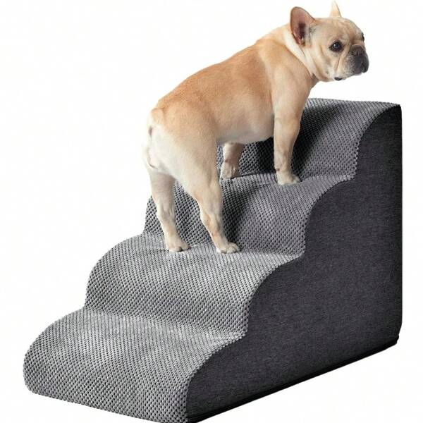 Scale per animali domestici per cani e gatti - 2/3/4/5 gradini antiscivolo, rampa per animali domestici rimovibile e lavabile per letto/divano, scala ortopedica per animali domestici anziani/feriti con dolori articolari, rampa antiscivolo e durevole