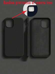 1pc Luxury Liquid Silicone Phone Case, Compatible With Apple 17/17 Air/17 Pro/17 Pro Max/16/16 Pro/16 Plus/16 Pro Max, Protective Cover Compatible With Iphone 16 Pro Max, Shock-Absorbing - Black - View 2