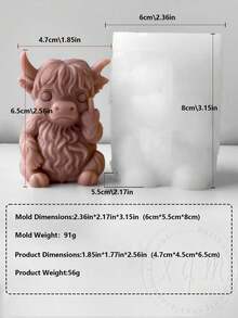 Khuôn nến thơm hình bò, rùa, chó con, ếch tiêu thụ xuyên biên giới, Khuôn nến trang trí thủ công bằng thạch cao hình động vật ba chiều tự làm, Khuôn nến silicon hình động vật có thể tái sử dụng, Dùng để trang trí tại nhà | Dễ tháo khuôn, Khuôn silicon, Dùng làm móc khóa, mặt dây chuyền và các dự án trang trí nhà cửa, Khuôn silicon thủ công, Đồ thủ công trang trí, Thiết kế động vật dễ thương - trắng - Xem 9