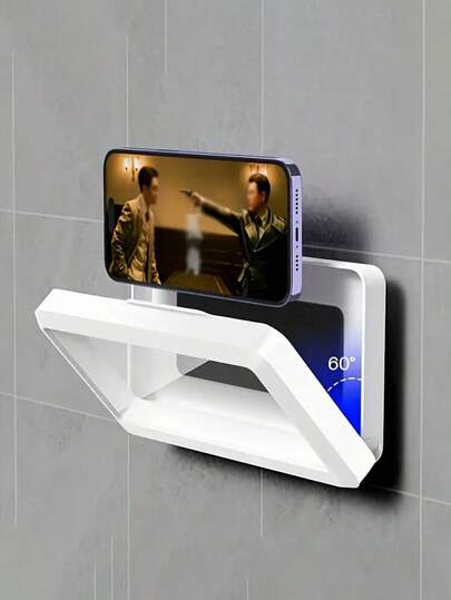 Wasserdichte und beschlagfreie Handybox für das Badezimmer, Handyhalterung zum Aufhängen an der Wand ohne Bohren, Drama-Tracker, drehbare wasserdichte Box für die Küche, geeignet für die Schulzeit, bedruckter Teleskophalter für Handyairbags, Schreibtisch-Airbaghalter.