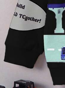 1 Pc Young Boy Casual Car Graphic Long Sleeve Pullover Sweatshirt, Autumn/Winter