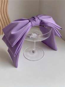 1个磁性编织丝带蝴蝶结发夹 - 彩色 - 查看 3