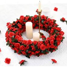 1 PIEZA/3 PIEZAS/70 PIEZAS Flores artificiales Rosas Plantas Plantas falsas Decoración de vid para el hogar Decoración de mesa de comedor Decoración de florero, Materiales de decoración para dormitorio, Decoración de sitio de boda, Materiales de arreglo floral de jardín al aire libre, Decoración de otoño, Decoración de Año Nuevo