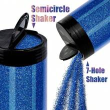 Metallic Ultra Fine Glitter, 7.41Oz/210G Resin Glitter Powder Sequins Flakes, 1/128" Holographic Iridesnt Glitter For Resin Tumblers Art Crafts, Hair Fa Body Nail Glitter(Black) - Bling Gold - 查看 4