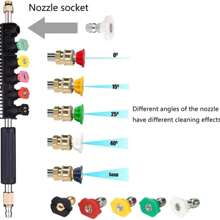 10PCS Power Washer Extension Wand Gutter Cleaner Attachment Stainless Steel Power Cleaning Device Curved Rod - 白色 - 查看 2