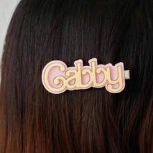 1pc Personalized Acrylic Letter Name Hair Clip, Decorative Accessory Gift For Girls, Cute Wear All Season - Steel Hair Clip - View 8