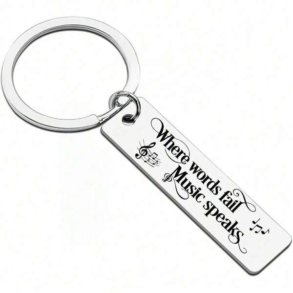 1 peça Presentes de agradecimento a professores de música Presentes musicais para mulheres Homens Ideias para presentes musicais de aniversário Presente de teatro musical para músicos Chaveiro de música para ela Natal