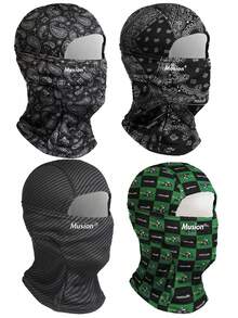 1 件骑行原创拉法帽时尚印花骑行面罩户外运动头巾登山跑步徒步头带围巾