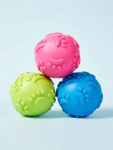 PETSIN 1/3PCS Natural Latex Rubber Squeaky Ball Dog Lover And Dog Mom Love Toy - (Claw Ball) Small To Medium Dog Lover And Dog Mom Loves & Puppy |, Cute Puppy Paw, Fetch & Chew Play Toy | Reduce Separation Anxiety - Multicolor - View 4